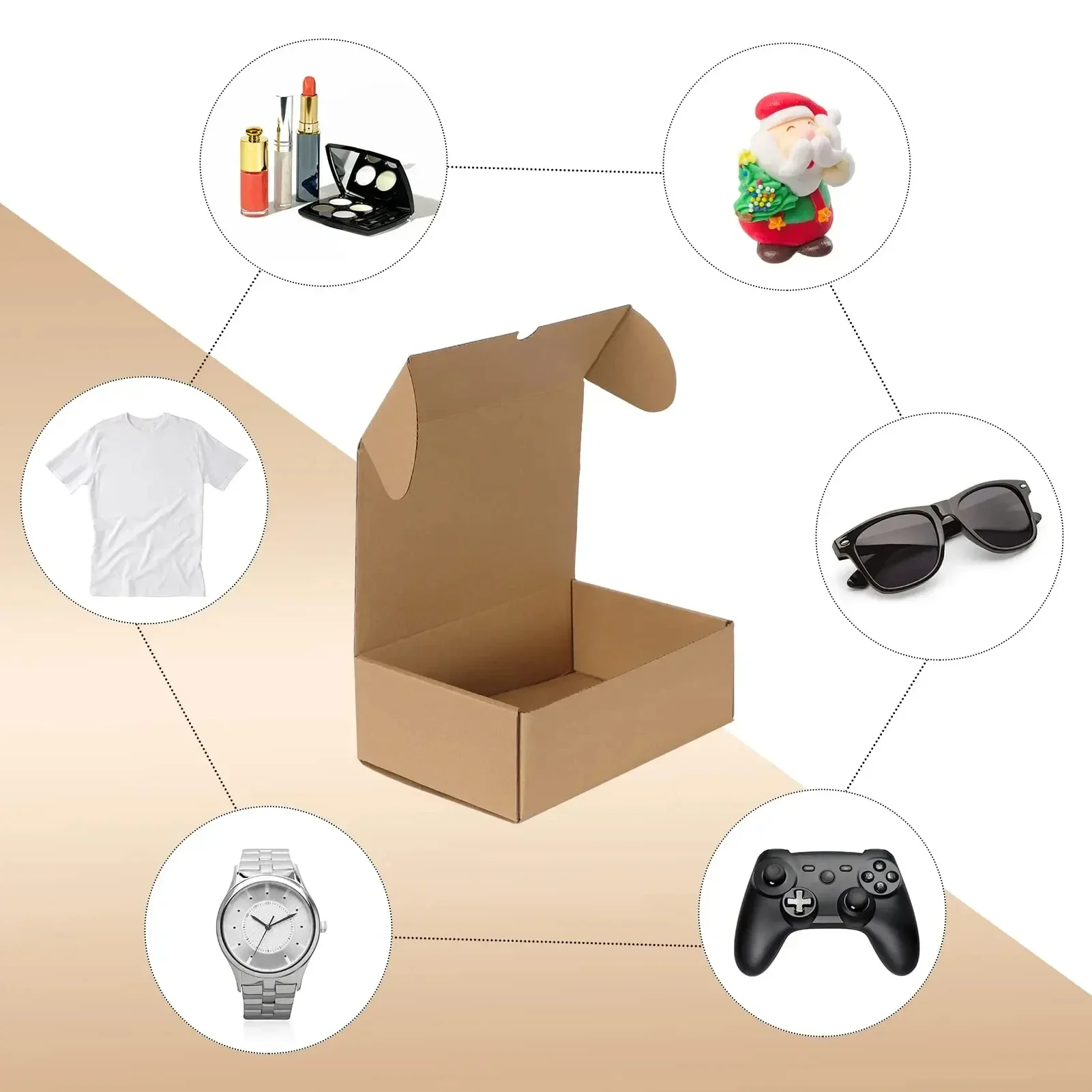 20/10PCS Corrugated Box Mailers,Brown Cardboard Shipping Box Corrugated Box Mailer Shipping Box Kraft Paper Packaging Box 2