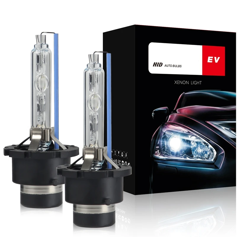 

2Pcs Waterproof Bright D2S Xenon Headlight Bulbs Replacement Heat Resistant 8000K Anti-UV Light Lamp