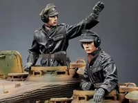 1/35 Resin Figure Model Kits Historical Military Hobby Miniature Toys Panzer Commander Set (2 Figures) Unassambled Unpainted 391 1