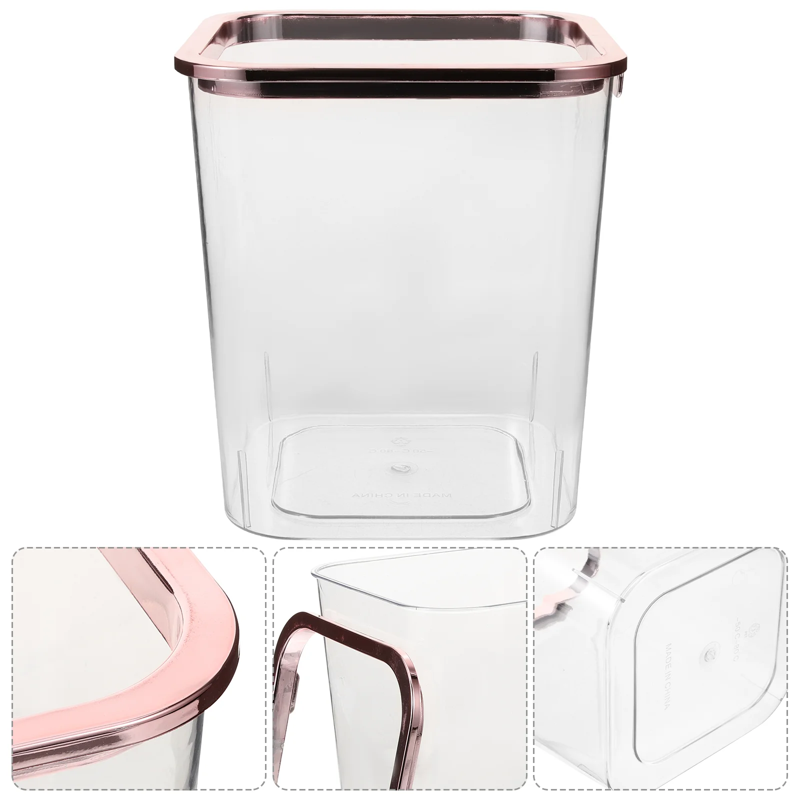 

Clear Trash Can Square Wastebasket Large Garbage Bin Transparent Rubbish Can Wastepaper Container Bin Bedroom Bathroom Home