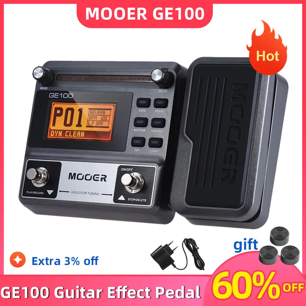 MOOERGE100GuitarMultiEffectProcessorPedalLoopRecordingChord