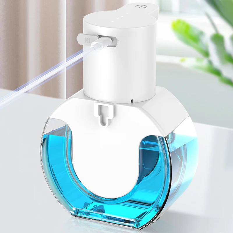 Dispensador de jabón automático Dispensador de jabón de inducción líquida  inteligente Desenser Espuma Lavadora de manos Espuma de carga USB Lavado de