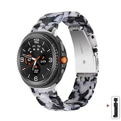 Transparent Resin Band Women's Bracelet Strap - galaxy 8 40mm (Floral cow)