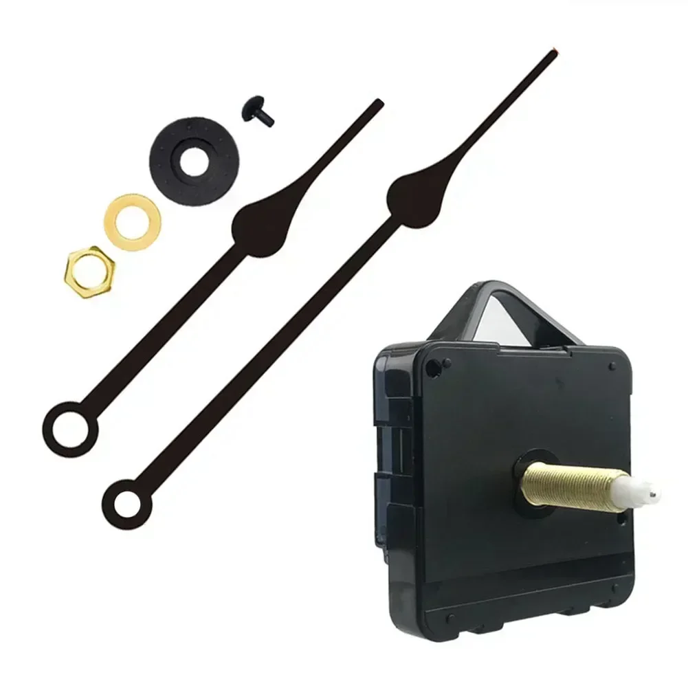 Wall Clock Clock Repair Parts Quality Silent Quartz DIY Mechanism Movement Kit Large Long Hands High Torque Wall Clock Accessories Black