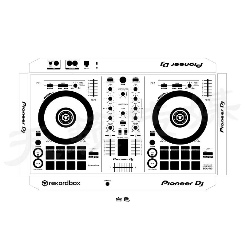 Pioneer DDJ-RB DJ Controller Panel Film. Disc Player Personalized
