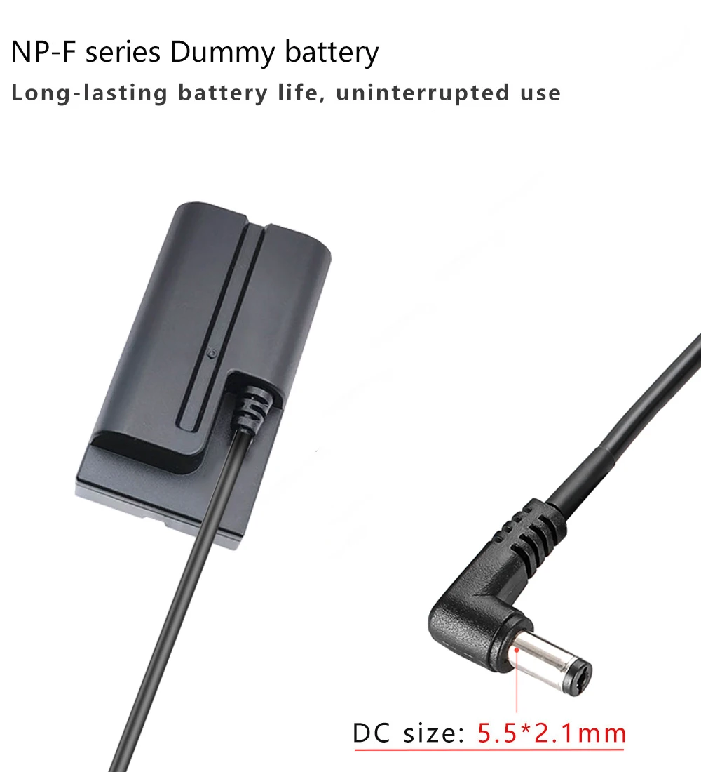 Cabo Adaptador de Alimentação dc para D-tap Conector para Np-f Manequim Bateria para Sony Np-f550 Np-f570 Np-f970 Bateria - Image 5