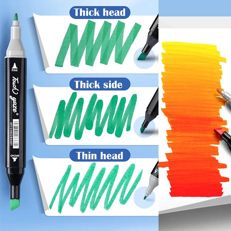 Markers Pens Set 168 Colors Double Head Brush Drawing Highlighter Aesthetic Professional Manga School Art Supplies Stationery marker pens color marker pens marker pen art marker pens art markers manga markers manga marker pen highlighter pen set drawing pen