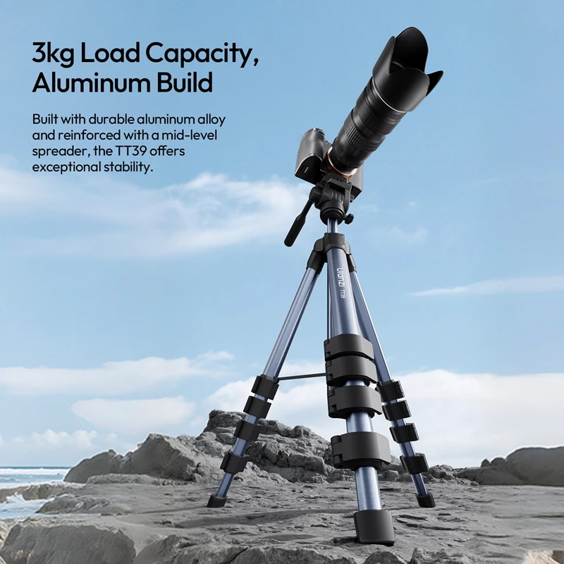 Ulanzi TT39 Video Tripod for Smartphone Camera Video Light Livestream Vlog Shot with Phone Clamp Horizontal Vertical Photography