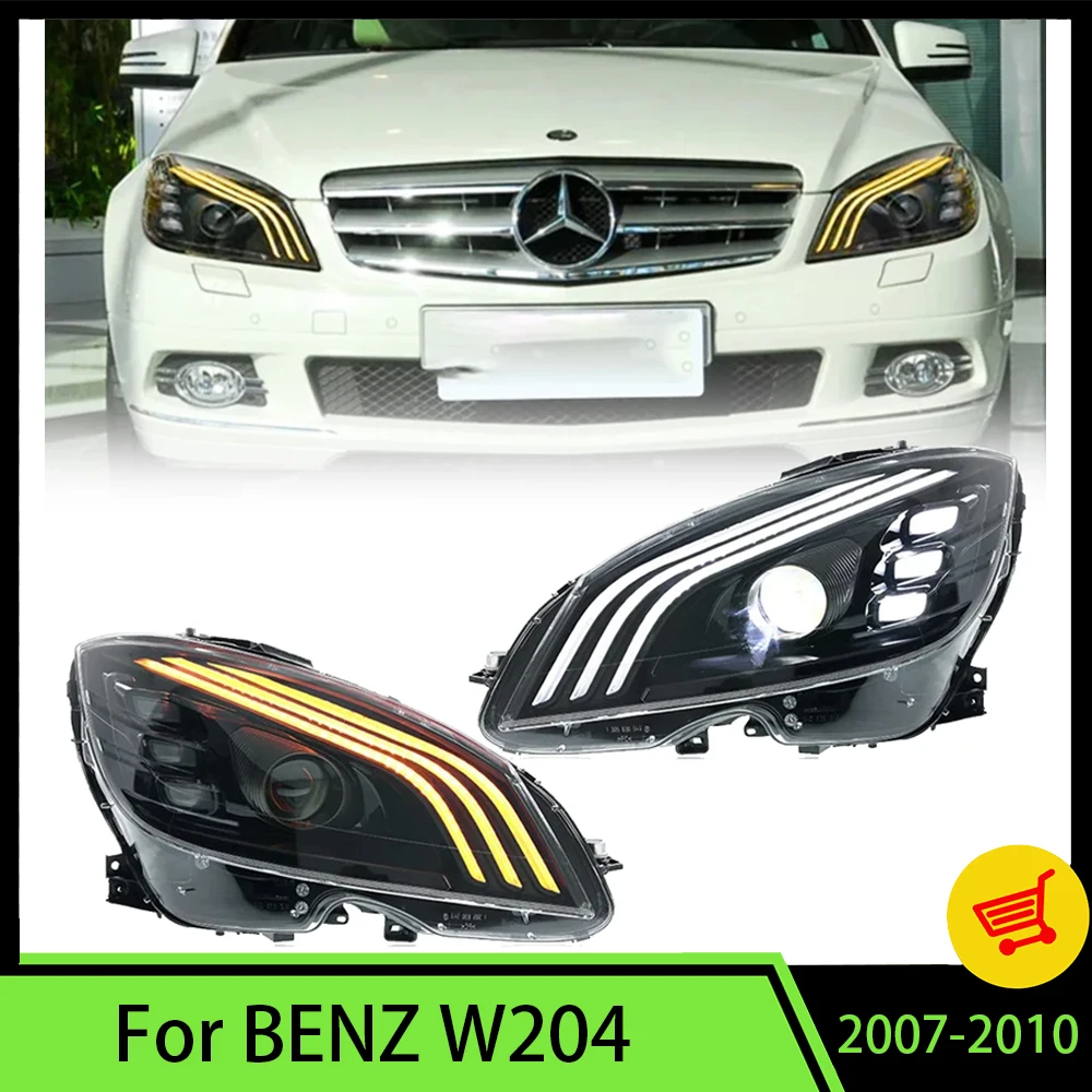 

Автомобильные фары для Mercedes Benz C-class W204 2007-2010, усовершенствованная лампа головного света, автомобильные аксессуары для Benz