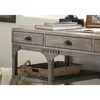 Computer Desks,Weathered Oak and Antique Silver 3-Drawer Writing DeskThe Three Drawers Provide Ample Storage,Office Desks 5