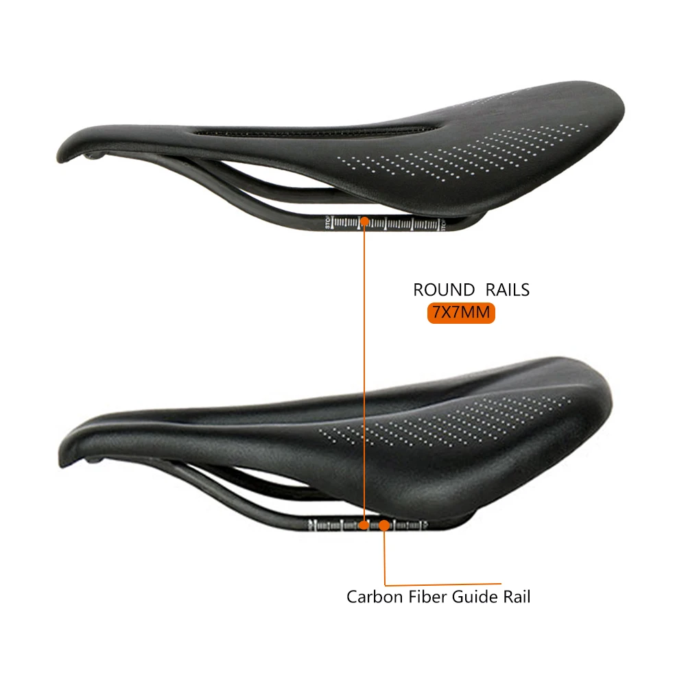 New 89g EVA Carbon Bike Saddle Comfortable Ultra-Light Saddle MTB Saddle 7x7mm Racing Bicycle Bicycle installation 240*143MM