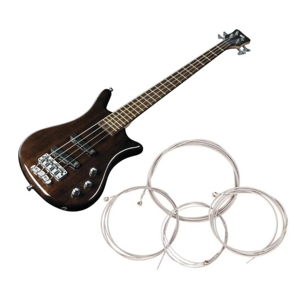 Premium Bass Guitar Strings Set - Steel Core for 4-String Electric Bass, Ideal for Beginners