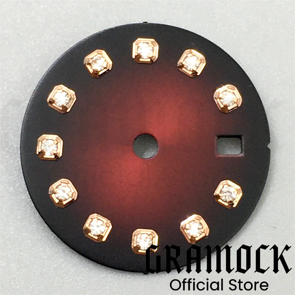 Multicolor Sunburst Gradient Watch Dial with Diamond Markers and Date Window for Automatic Women's Watch