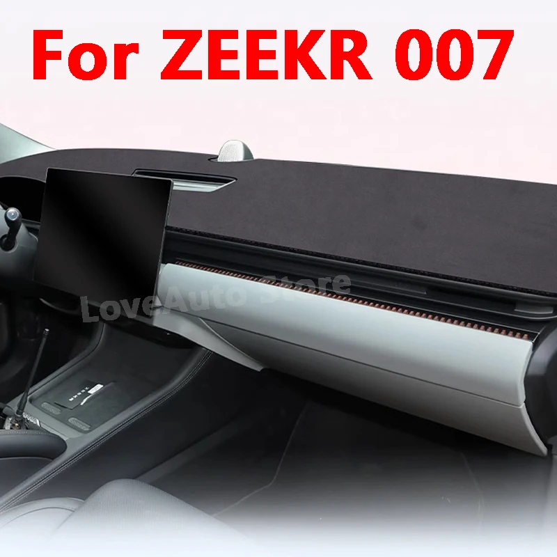 

For ZEEKR 007 2024 Car Suede Dashboard Cover Mat Sun Shade Cushion Pad Protector Carpet Decoration Accessories