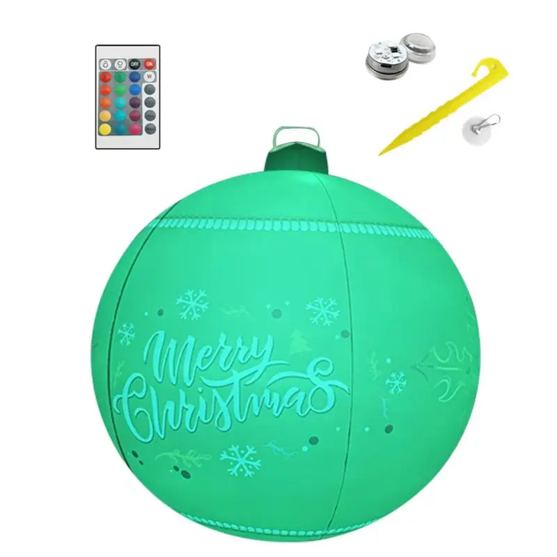 

Christmas Inflatable Ball With Lights 60cm LED Ball Light PVC Remote Control Inflatables Outdoor Christmas Decor Blow Up Ball