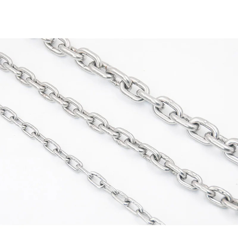 1 Meter 304 Stainless Steel Chain Traction Tag Chandelier Clothes Drying Iron Chain Pet Dog Choker1.2/1.5-12m ​Collar Clotheslin