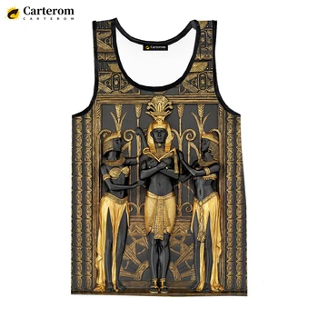 Ancient Egyptian Egypt God Pharaoh Tank Tops Men's Clothing Harajuku Streetwear Oversized Tops Sleeveless Shirts Ropa Hombre