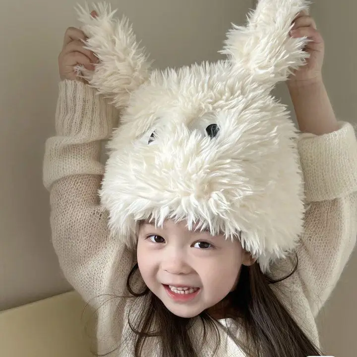 

Children's Plush Hat Baby's Thickened and Warm Rabbit Ear Hat 2023
