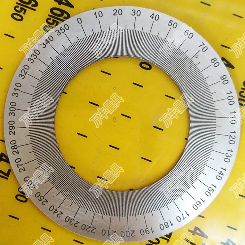 70x40x1mm Angle Dial Stainless Steel Disc 360 Degree Round Stainless steel Dial angle measurer tool
