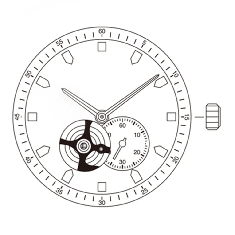 Watch Movement for Japan Miyota 82S5 Skeleton Self-Winding Automatic Mechanical Watch Accessories For Miyota 82S5 Movement