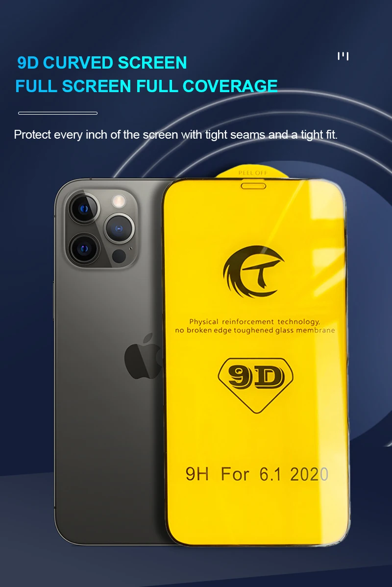 5PCS 9D Screen Protector For IPhone 15 14 13 12 11 Pro Protective For IPhone X XR XS Max 6 6s 7 8 Plus Tempered Glass_voghion.com