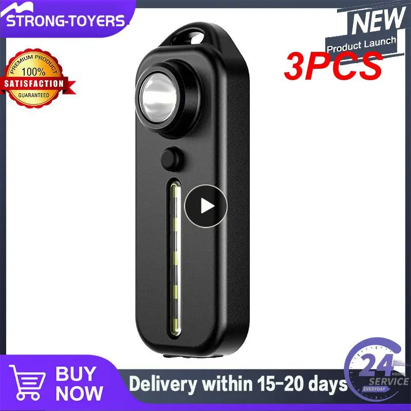 

3 шт. перезаряжаемый задний фонарь типа C, светодиодный портативный фонарик, водонепроницаемый аварийный фонарик, фонарик для езды на велосипеде, бега, езды