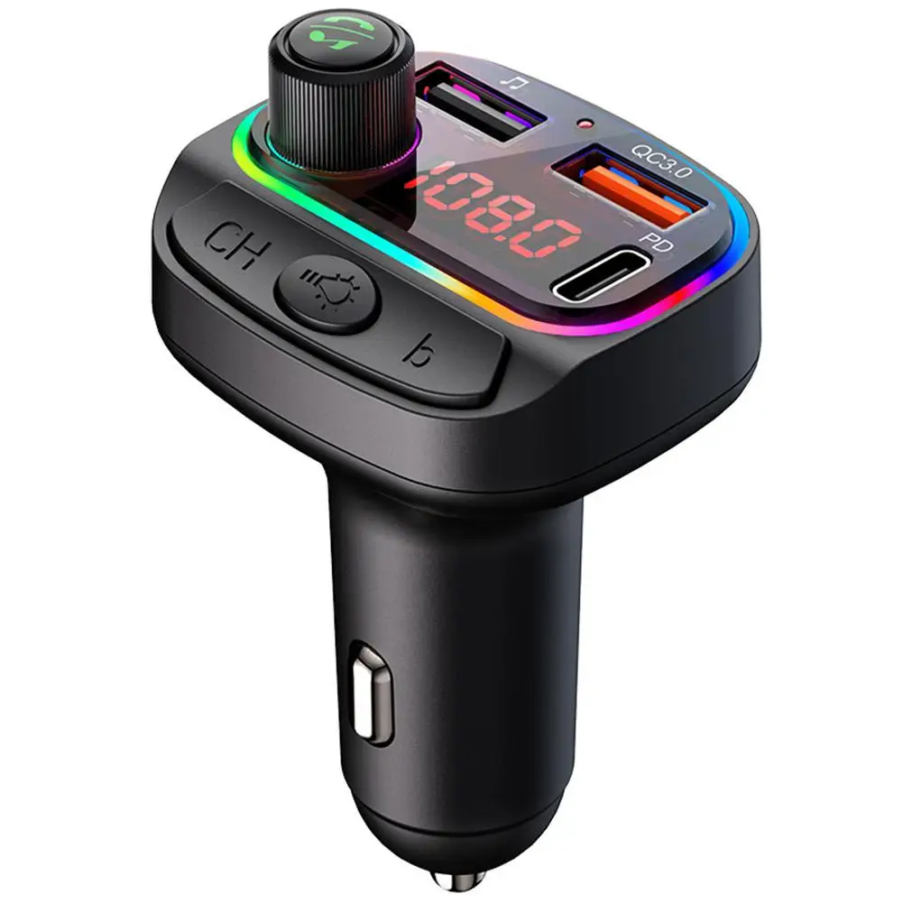 

Автомобильный MP3-плеер Fm-передатчик Bluetooth-совместимый адаптер для быстрой зарядки автомобильные запчасти
