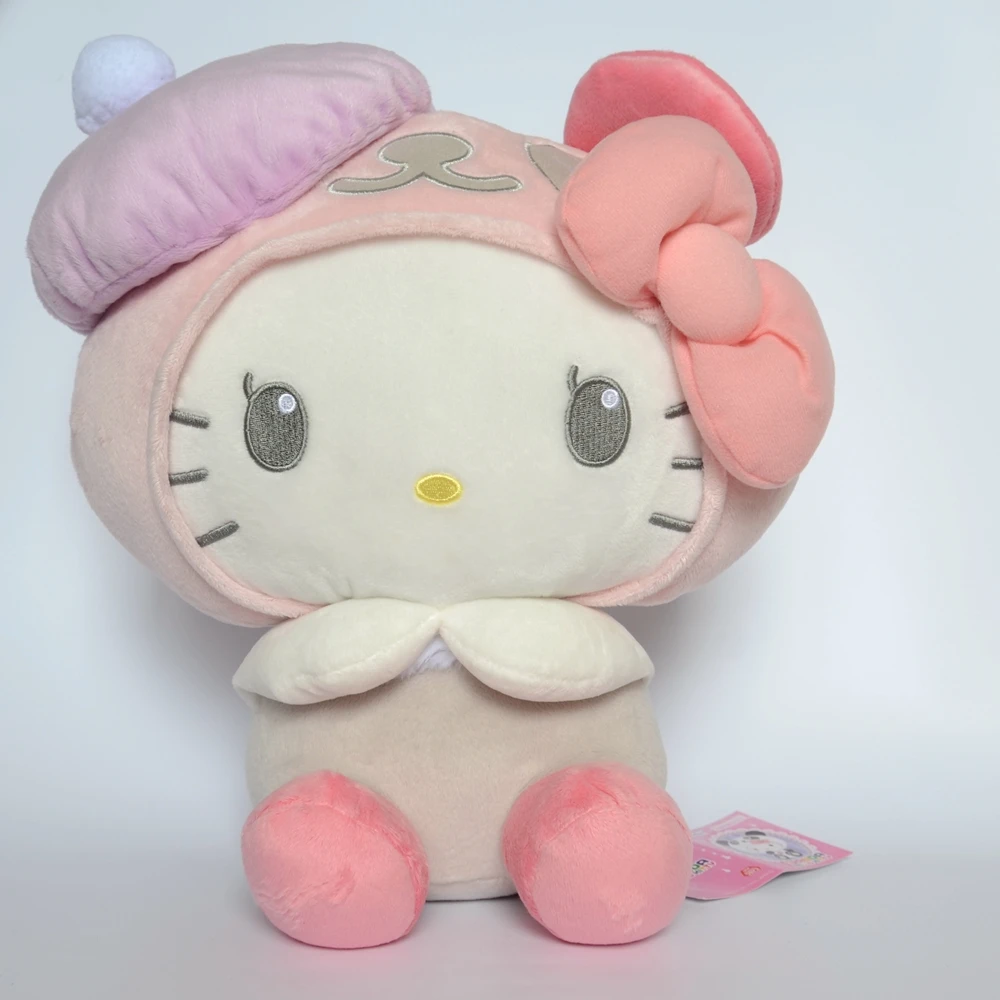 

Sanrio оригинальная Подлинная 30 см розовая панда Hello Kitty Плюшевые игрушки Мягкая кукла животное детская мультяшная Аниме подарок на день рождения