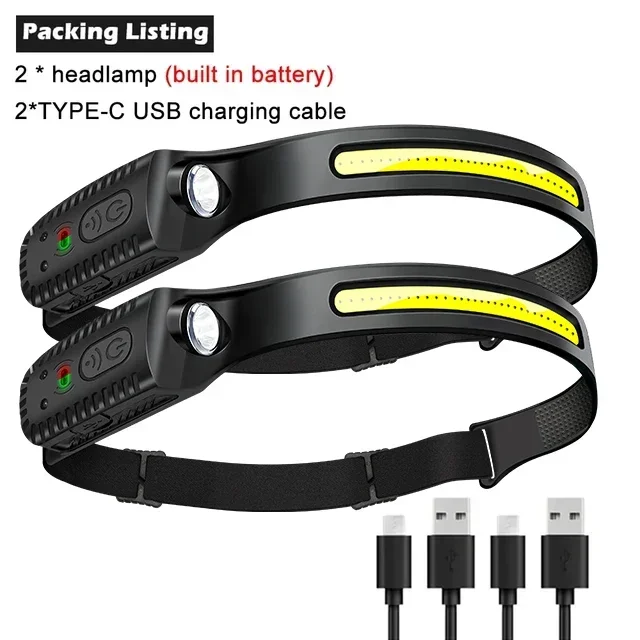 KDULIT Induction LED Headlamp with Wave Sensor and USB Rechargeable Battery