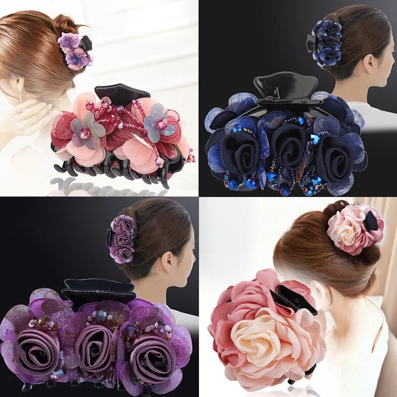 

Korean New Fashion Flower Hair Clip Adult Headwear Elegant Temperament Exquisite Hair Accessories