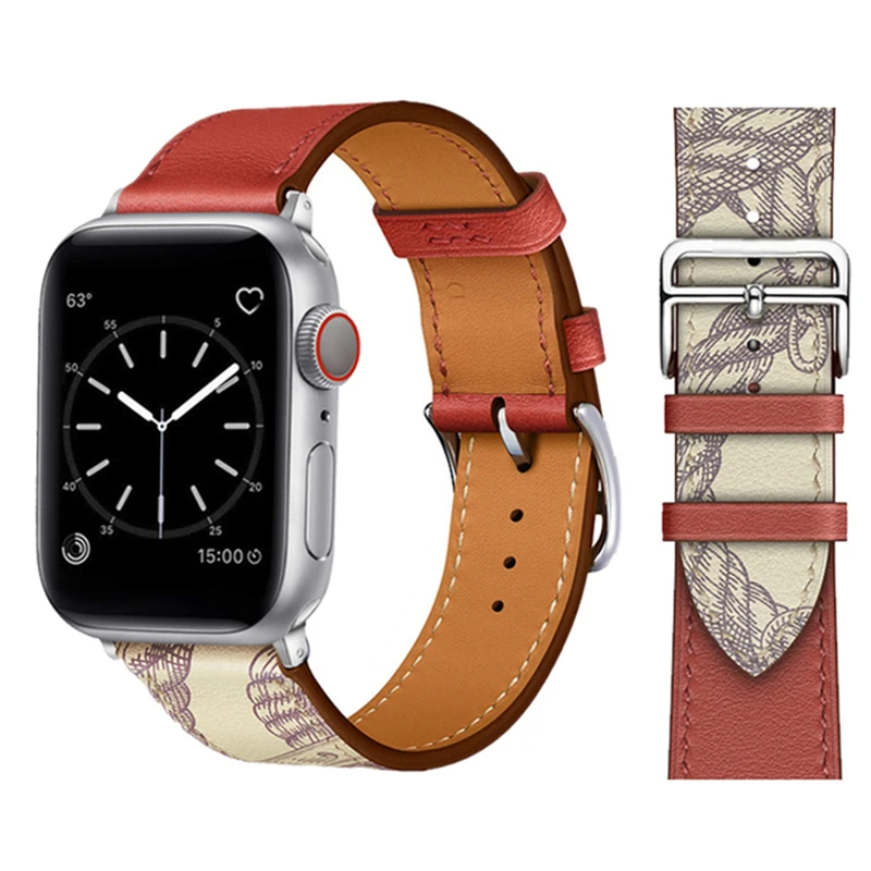 Bracelet en cuir pour Apple watch, bracelet à tour unique, 49mm 44mm 45mm 42mm 41mm 40mm 38mm, iWatch série 4 5 6 SE 7 8 Ultra