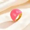 Bague géométrique à la mode pour femmes et filles, bagues incurvées en acier inoxydable bleu/vert/rose, bijoux esthétiques, cadeau féminin