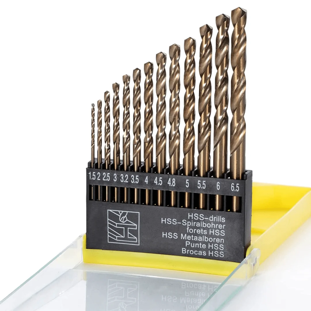 Metric M42 5% Cobalt Twist Drill Bits for Stainless Steel and Hard Metal(1.5mm-6.5mm/13pcs)