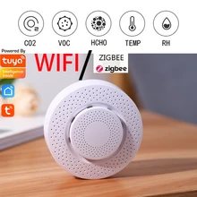 

WIFI /Zigbee 3.0 Tuya CO2 Hcho VOC Detector Formaldehyde Carbon Dioxide Sensor Air Monitor Automation Warning Alarm Detector