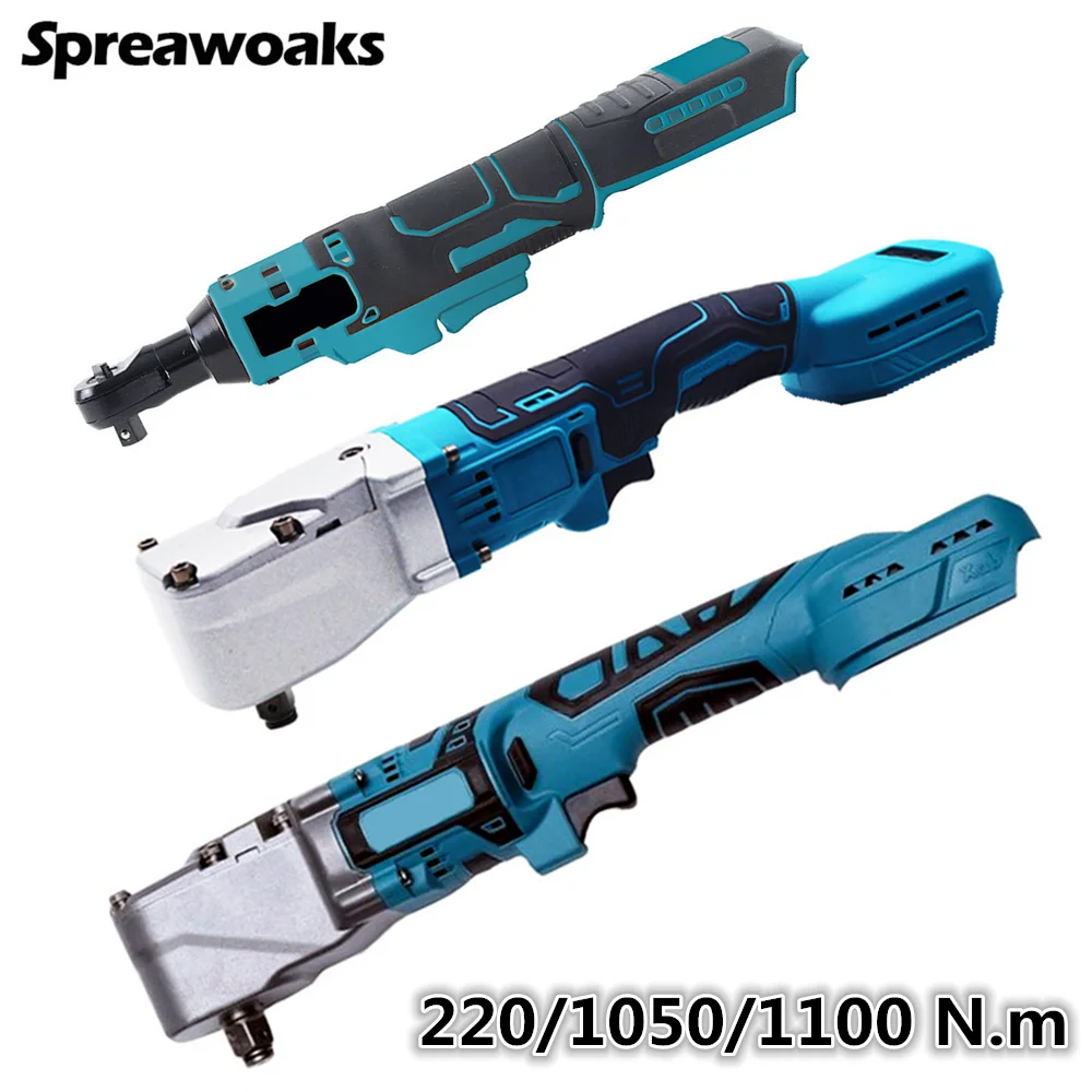 220/1050/1100NM Electric Ratchet Wrench  1/2'' 3/8'' Cordless Driver Screw Nut Car Repair Power Tools For Makita 18V Battery quick ratchet f clamp heavy duty wood working work bar german style clamp clip kit woodworking reverse clamping tools presser