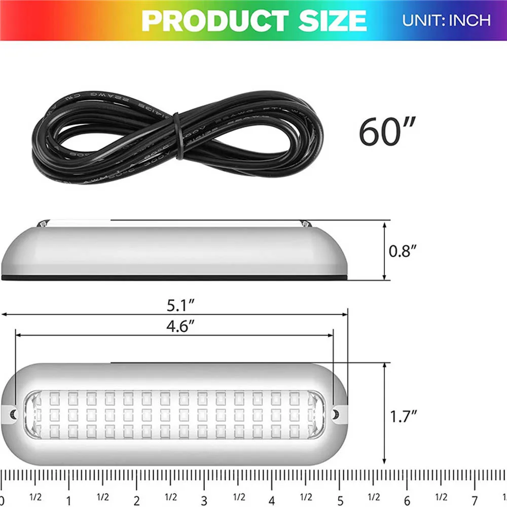 42 LED Stainless Steel Marine Navigation Light 80W Underwater Pontoon For Boat IP68 Waterproof Yachting Ship Fishing Night Lamp marine boat lights
