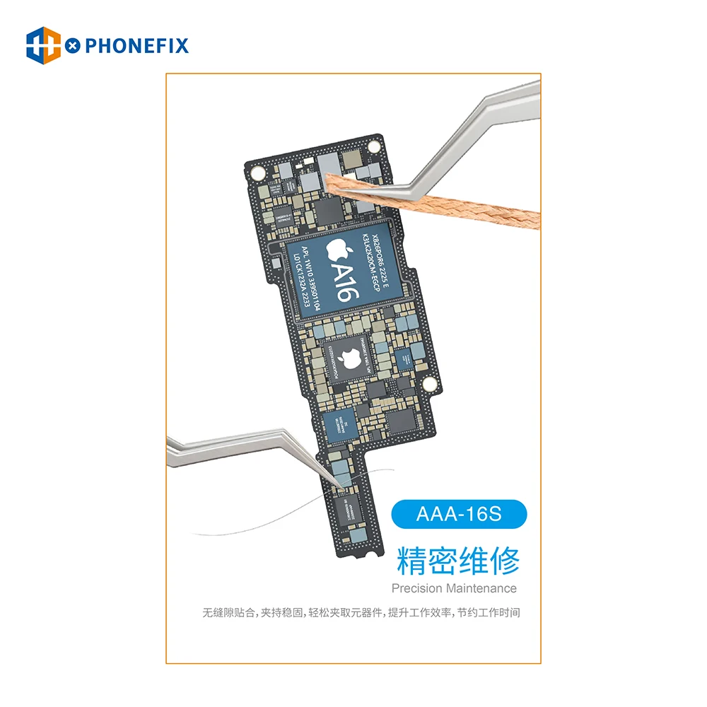 Phonefix Multifunctional Industrial Tweezers Chip IC Removing Tin Plainting Circuit Board Repair Precision Tweezers Hand Tool