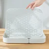 Double-layer Plastic Drain Tray Parlor Multi-purpose Tea Coffee Cup Fruit Tray Rectangle Kitchen Tableware Storage Drain Rack 5