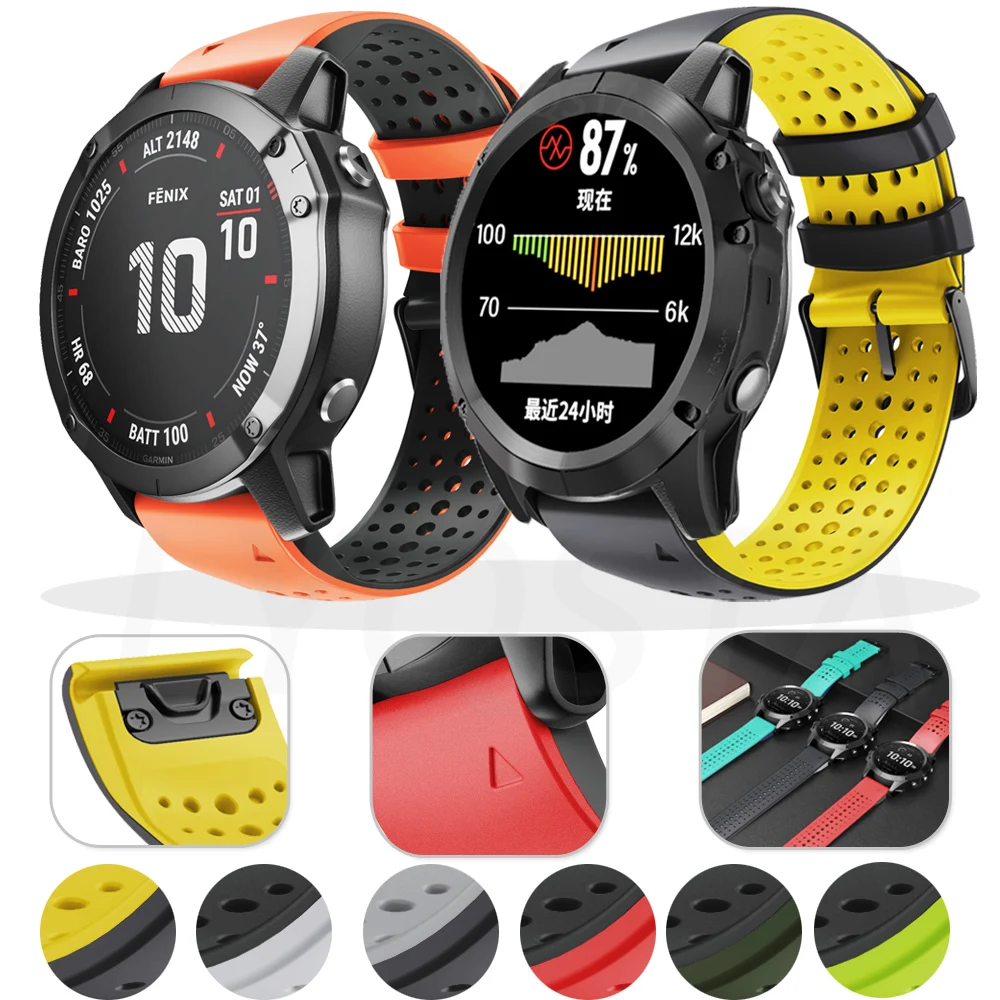 

Ремешок силиконовый для наручных часов Garmin Fenix 6X 6 6S Pro 5X 5 5S Plus 3 3HR 945