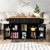 Rolling Kitchen Island with Storage, Moveable Kitchen Island with Drop Leaf, Portable Kitchen Storage Islands 1