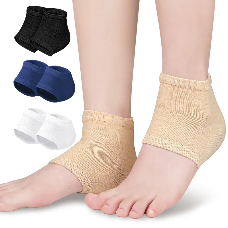 

Gel Heel Protector Sleeve Silicone Heel Pads Heel Cups Plantar Fasciitis Support Feet Care Skin Repair Cushion Half-yard Socks