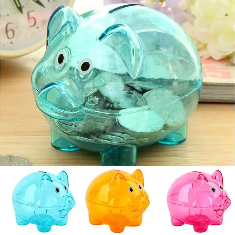 

Cute Transparent Coin Money Savings Bank for Kids Storage Kids Toys Home Decor Money Saving Box Small Piggy Bank Money Boxes