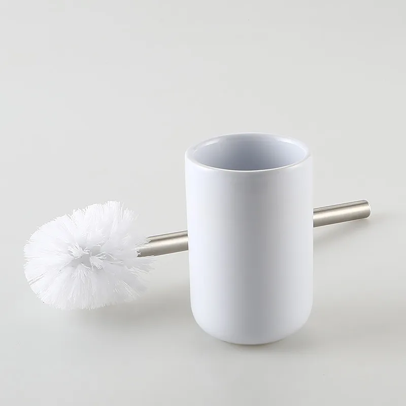 Description Picture 5 of itemToilet Brush Retainer Cleaning Household Bathroom Supplies Ceramic Long Handle Non-punching