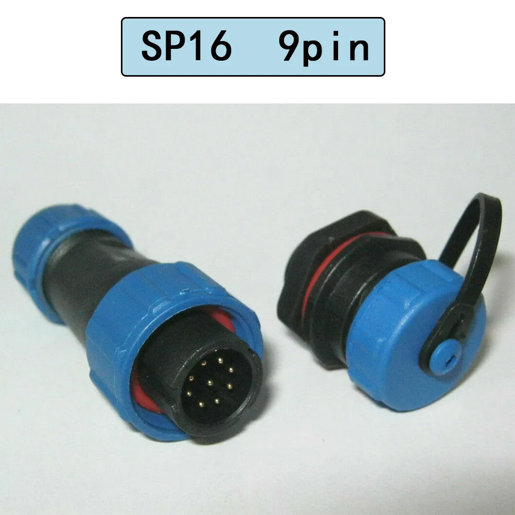 SP16 Series Waterproof Socket Connector Available in 2 3 4 5 7 and 9 Pin Configurations for Secure Connections