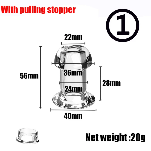 Silicone Clear Hollow Anal Plug With Stopper Speculum Enema Anus Dilator Butt Plug Go out for use Bdsm Sex ToyFor Woman Men Gay