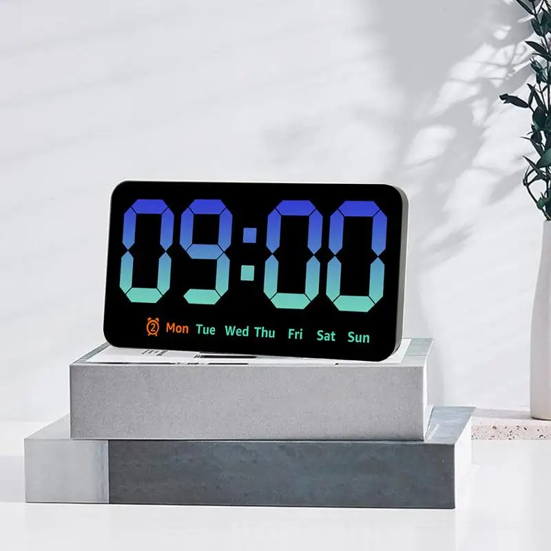

Будильник Цифровой настольный с большим дисплеем и функцией измерения температуры
