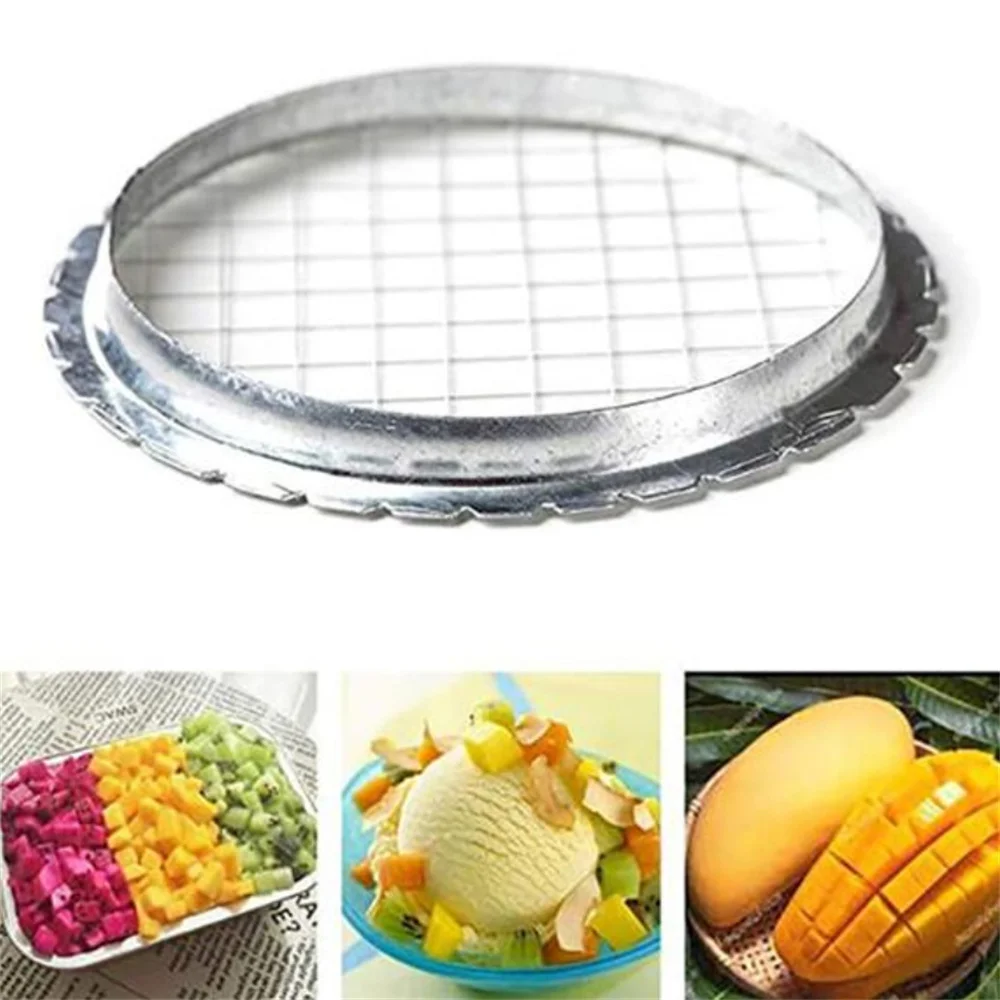 Description Picture 3 of itemStainless Steel Egg Slicer Cutter Mesh Grid Vegetable Fruit Chopper For Salad Dessert Potato Cube Grid Cutting Kitchen Gadgets