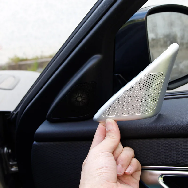 Per Land Rover Range Rover Velar 2017-2019 Lega Di Alluminio Car Door Audio Speaker Tweeter Cover Trim Parts Argento Accessorio Auto