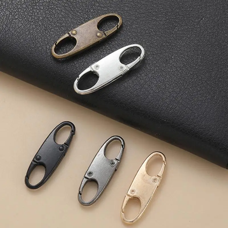 2Pcs 지퍼 클립 도난 방지 더블 오프닝 지퍼 풀 교체 분리형 지퍼 커넥터 지퍼 잠금 Carabiner 클립
