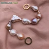 Amazing Mixed Color Large Size Tissue Nucleated Flame Ball Shape Baroque Pearl Statement Bracelet 100% Natural Some Defect 5